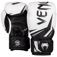 Боксерские перчатки Venum Challenger 3.0 Белые с черным, 12oz, 12oz