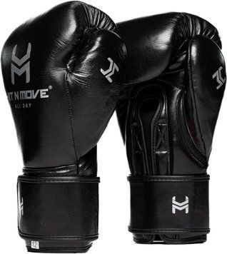 Боксерские перчатки Hit N Move All Day Pro Gloves Hook and Loop Black, 12 oz