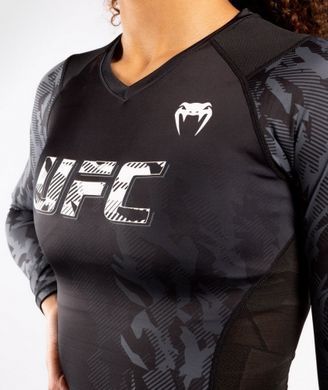 Женский рашгард Venum Official UFC Fight Week Black, Черный-Серый, XXS
