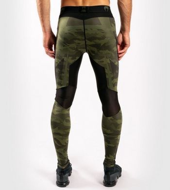 Компрессионные штаны Venum Trooper Tights Forest Camo Black, Хаки, XS