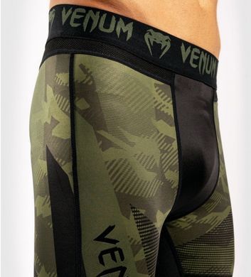 Компрессионные штаны Venum Trooper Tights Forest Camo Black, Хаки, XS