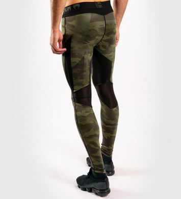 Компрессионные штаны Venum Trooper Tights Forest Camo Black, Хаки, XS