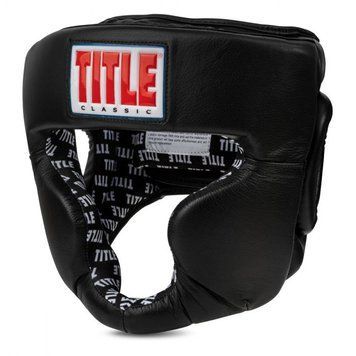 Шолом боксерський для тренувань TITLE Classic Coverace 2.0 Чорний S/M