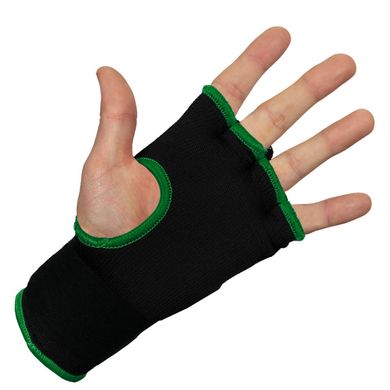 Бинты-перчатки TITLE Boxing ATTACK Nitro Speed Wraps Черные с салатовым, S, S