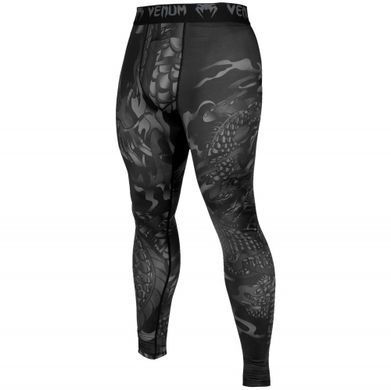 Компрессионные штаны Venum Dragons Flight Spats Black Black, Черный, S