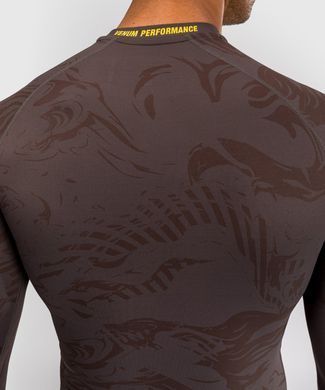 Рашгард UFC Venum FIGHT WEEK 4.0 Men's Long Sleeve Rashguards Dark Brown, Коричневий, S