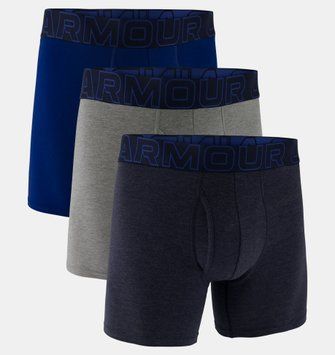 Трусы мужские Under Armour Performance Cotton 6" 3 Pack Midnight Navy Steel Full Heather Castlerock, S