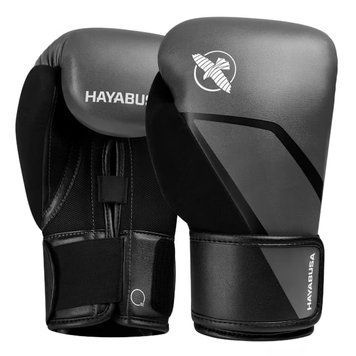 Боксерские перчатки Hayabusa E1 Boxing Gloves Grey Black, 16 oz