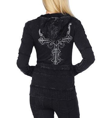 Женская толстовка Affliction Sacrament Hoody, Черный, S