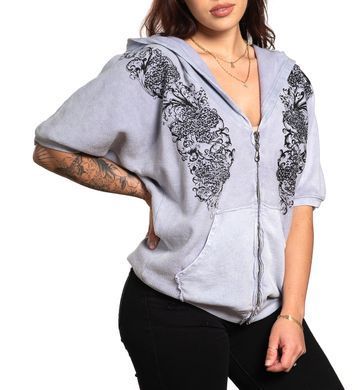 Жіноча кофта Affliction Coleford Ranch AW24280 Dapple Grey Lava Wash, Cірий, XS