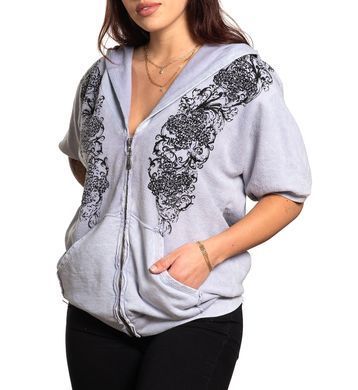 Жіноча кофта Affliction Coleford Ranch AW24280 Dapple Grey Lava Wash, Cірий, XS