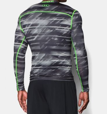 Компресійна футболка Under Armour ColdGear&reg; Armour Printed Compression Stealth Gray, Cірий, S