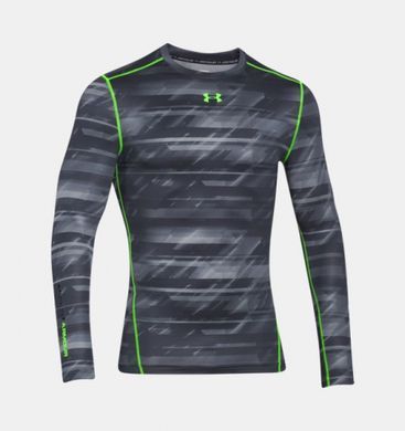 Компресійна футболка Under Armour ColdGear&reg; Armour Printed Compression Stealth Gray, Cірий, S
