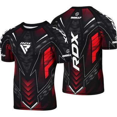 Компрессионная футболка RDX IMMAF Approved Half Sleeves Red, M