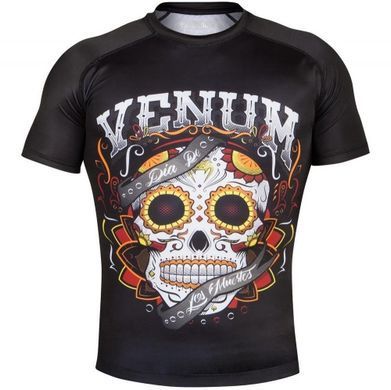 Рашгард Venum Santa Muerte 2.0 Rashguard Short Sleeves Black, Чорний, S