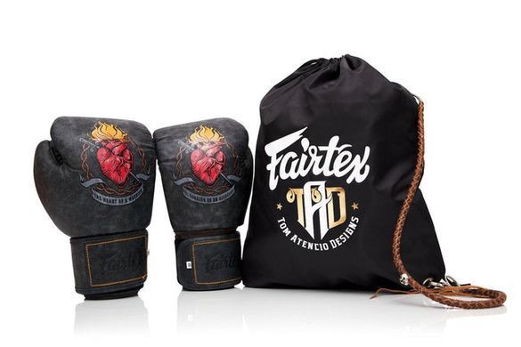 Боксерские перчатки Fairtex x Tom Atencio BGV Premium Limited Edition Heart of Warrior Nylon Bag, 12 oz