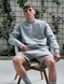 Свитшот MANTO Crewneck Varsity Gray, Cерый, XL