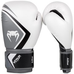 Боксерские перчатки Venum Contender 2.0 Белые с серым, 10oz, 10oz
