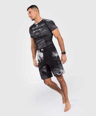 Шорти для MMA Venum Gorilla Jungle Fightshort Black White, Чорний-Білий, XXL