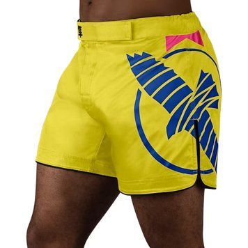 Шорты для MMA Hayabusa Mid-Thigh Icon Fight Shorts Yellow Blue, L