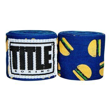 Бинты боксерские эластичные TITLE Boxing Print Mexican Stile Hamburger 4,5м