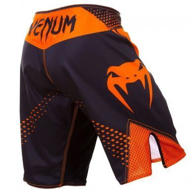Шорты для MMA Venum Hurricane Fight Shorts Black Neo Orange, Черный-Оранжевый, XS