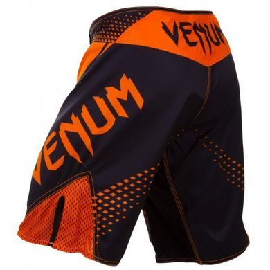 Шорты для MMA Venum Hurricane Fight Shorts Black Neo Orange, Черный-Оранжевый, XS