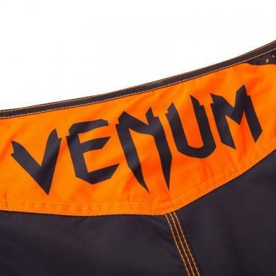 Шорты для MMA Venum Hurricane Fight Shorts Black Neo Orange, Черный-Оранжевый, XS