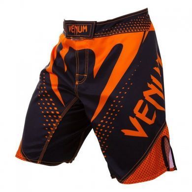 Шорты для MMA Venum Hurricane Fight Shorts Black Neo Orange, Черный-Оранжевый, XS