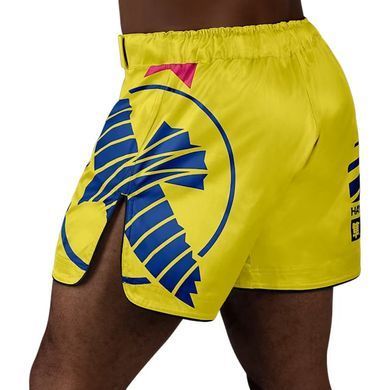 Шорты для MMA Hayabusa Mid-Thigh Icon Fight Shorts Yellow Blue, L