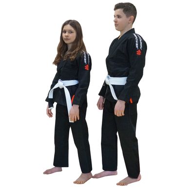 Детское кимоно для бразильского джиу-джитсу Firepower Elite Черное с красным, M2, M2