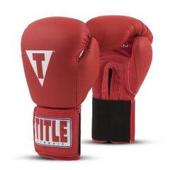 Боксерские перчатки TITLE Classic Originals Leather Training Gloves Elastic 2,0 Красные, 14oz