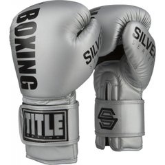 Боксерські рукавички TITLE Silver Series Select Training Сріблясті, 18oz, 18oz