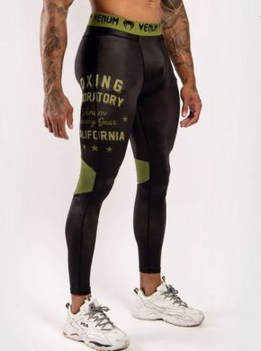 Компрессионные штаны Venum Boxing Lab Black Green, Черный-Зеленый, XS