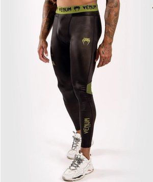 Компрессионные штаны Venum Boxing Lab Black Green, Черный-Зеленый, XS