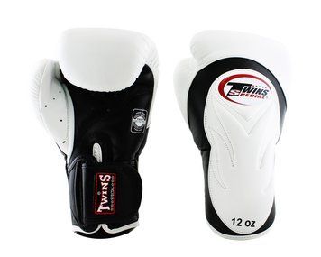 Боксерские перчатки Twins Velcro Extra Design BGVL6 Black White, 14 oz