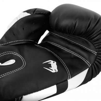 Боксерські рукавиці Venum Elite Boxing Gloves Black White, Чорний-Білий, 8 oz