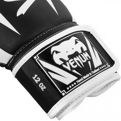 Боксерські рукавиці Venum Elite Boxing Gloves Black White, Чорний-Білий, 8 oz