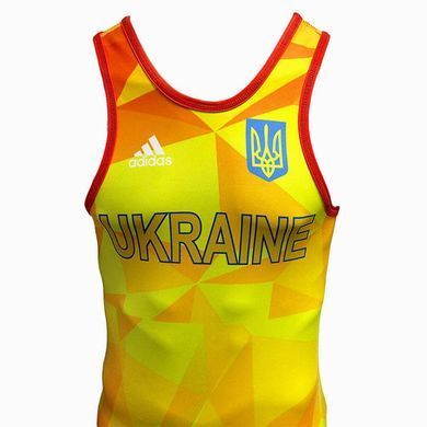 Костюм для боротьби (трико) Adidas з ліцензією UWW | жовтий | 1633RED V1