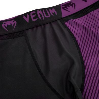 Компресійні штани Venum NoGi 2.0 Spats Black Purple, Чорний-Фіолетовий, XXL