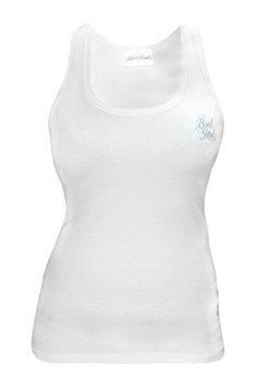 Женская майка Bad Girl Ribbed Vest White-Blue, XS