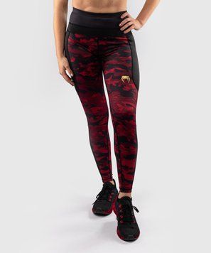 Женские леггинсы Venum Defender Leggings Black Red, Черный-Красный, XS