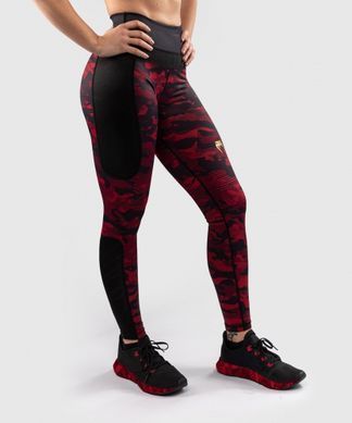 Женские леггинсы Venum Defender Leggings Black Red, Черный-Красный, XS