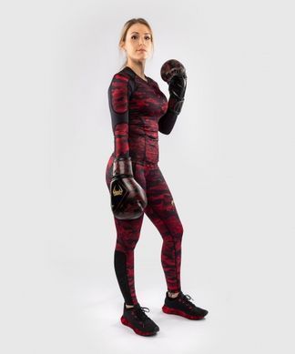 Женские леггинсы Venum Defender Leggings Black Red, Черный-Красный, XS