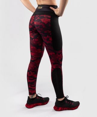 Женские леггинсы Venum Defender Leggings Black Red, Черный-Красный, XS