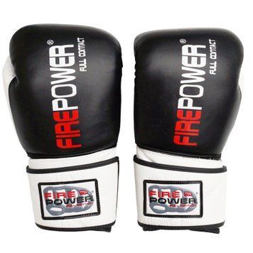 Боксерські рукавички Firepower FPBG6 Чорні 10oz