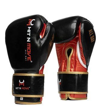 Снарядные перчатки Hit N Move All Day Pro Agility Boxing Bag Gloves Hook and Loop Black Origin, 12 oz