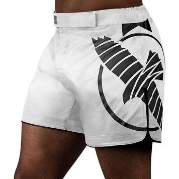 Шорты для MMA Hayabusa Icon Mid-Thigh MMA Shorts White Black, S