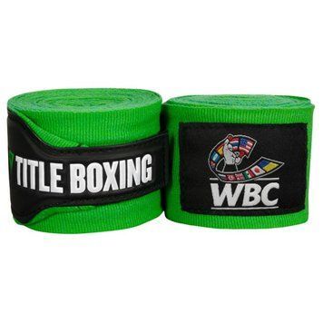 Бинты боксерские эластичные TITLE Boxing WBC Green 4,5м
