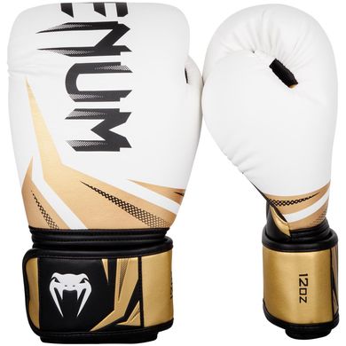Боксерські рукавички Venum Challenger 3.0 Білі з золотим, 12oz, 12oz